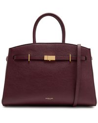 DeMellier London - The Hudson Midi Grained Leather Top Handle Bag - Lyst