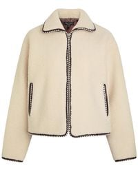 Rag & Bone - Mai Whipstitch-Trimmed Fleece Jacket - Lyst