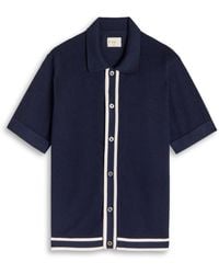 CHE - George Striped Open-Knit Polo Shirt - Lyst