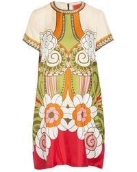 La DoubleJ - Swing Printed Silk Mini Dress - Lyst