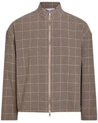 MKI Miyuki-Zoku - Checked Textured Woven Track Jacket - Lyst