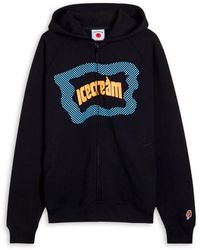 ICECREAM - Block Logo Hooded Cotton Sweatshirt - Lyst