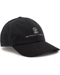 Brunello Cucinelli - Logo-Embroidered Cotton Cap - Lyst