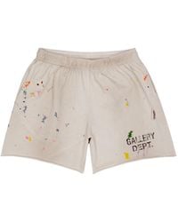 GALLERY DEPT. - Insomnia Paint-splattered Cotton Shorts - Lyst