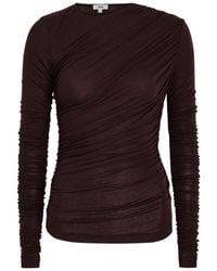 Agolde - Tania Ruched Stretch-Jersey Top - Lyst