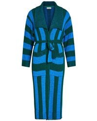 Dries Van Noten - Tomo Belted Striped Woven Cardigan - Lyst