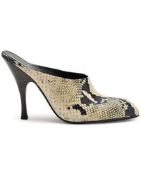 KHAITE - Colt 100 Python-Effect Leather Mules - Lyst