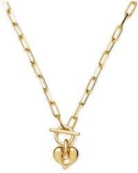 Missoma - Molten Heart T-Bar 18K Vermeil Necklace - Lyst