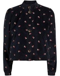 RIXO London - Nyla Floral-Embroidered Fine Cord Jacket - Lyst