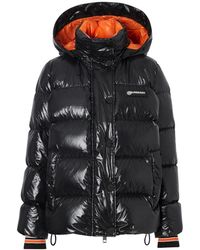 polo ralph lauren down puffer jacket detachable hood player logo in black