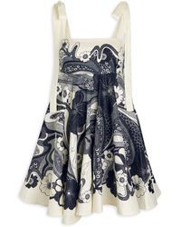 ALÉMAIS - Mickey Floral-Print Linen Mini Dress - Lyst