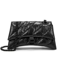 Balenciaga - Crush Quilted Leather Shoulder Bag, Shoulder Bag - Lyst