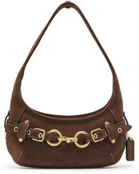 COACH - Belted Ergo 26 Suede Shoulder Bag - Lyst