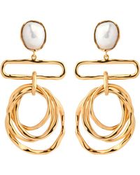 Joanna Laura Constantine - Statement 18Kt-Plated Drop Earrings - Lyst