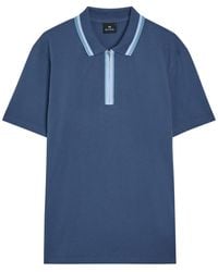 Paul Smith - Stripe-Trimmed Piqué Cotton-Blend Polo Shirt - Lyst