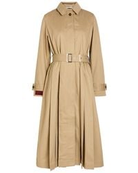 Damson Madder - Sofia Pleated Belted Cotton Trench Coat - Lyst
