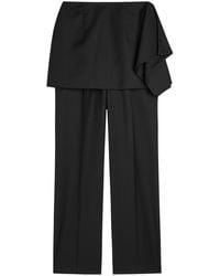Voranida - Cosette Layered-Effect Wool-Blend Trousers - Lyst