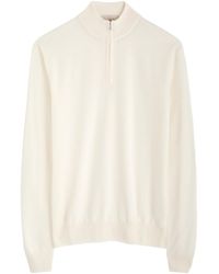 Aurélien - Half-Zip Wool Jumper - Lyst