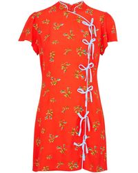 Kitri - Harlow Floral-print Mini Dress - Lyst