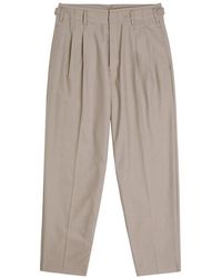 Lemaire - Pleated Tapered-Leg Trousers - Lyst