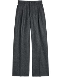 Maison Margiela - Wide-Leg Wool Trousers - Lyst