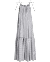 Bird & Knoll - Bowie Striped Cotton Maxi Dress - Lyst