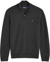 Polo Ralph Lauren - Half-Zip Wool Knitted Jumper - Lyst