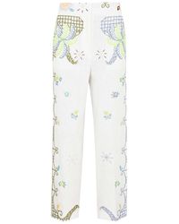 Forte Forte - Eden Embroidered Linen Trousers - Lyst