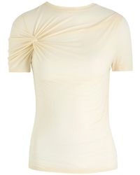 Agolde - Lissa Twisted Stretch-Jersey T-Shirt - Lyst