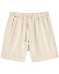 Amiri - Monogrammed-Jacquard Satin Shorts - Lyst