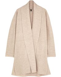 Eileen Fisher Stone Boiled Wool Coat - Natural