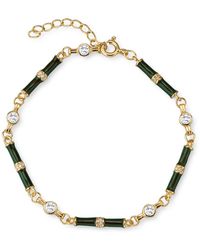 V By Laura Vann - Marlowe Embellished 18kt Gold-plated Bracelet - Lyst