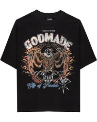 God Made - City Of Trouble Printed Cotton T-Shirt - Lyst
