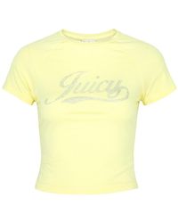 Juicy Couture - Retro Logo-Embellished Cotton T-Shirt - Lyst