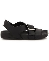 Loewe - Ease Buckle Leather Sandals - Lyst