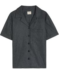 KHAITE - Riordan Melange Wool-Blend Shirt - Lyst