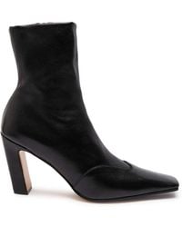 KHAITE - Nevada 85 Designer Leather Ankle Boots Uk3.5 - Lyst