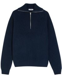 Jil Sander - High-Neck Ribbed-Wool Jumper - Lyst