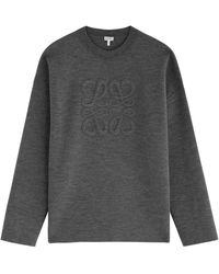 Loewe - Anagram-Intarsia Wool-Blend Jumper - Lyst