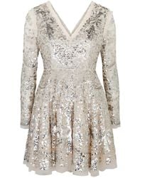 Needle & Thread - Chandelier Sequin-embellished Tulle Mini Dress - Lyst