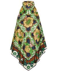 ALÉMAIS - Liana Printed Halterneck Silk Top - Lyst
