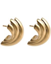 LIE STUDIO - The Magda 18Kt-Plated Stud Earrings - Lyst