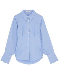 Palmer//Harding - Solo Striped Cotton-poplin Shirt - Lyst