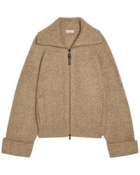 Brunello Cucinelli - Metallic-Knit Cashmere-Blend Cardigan - Lyst