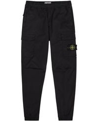Stone Island - Logo Stretch-Cotton Cargo Trousers - Lyst