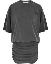 T By Alexander Wang - Prestyled T-Shirt Cotton Mini Dress - Lyst