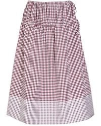 LIBEROWE - Eve Checked Cotton Midi Skirt - Lyst