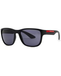 Prada Linea Rossa - Wayfarer-style Sunglasses , Matte, Designer Plaque At Arms, 100% Uv Protection - Lyst