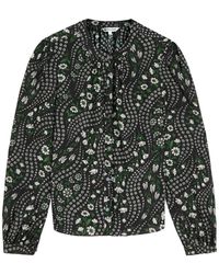Veronica Beard - Ashlynn Floral Stretch-Silk Blouse - Lyst