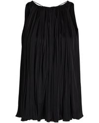 Loewe - Halter Ruched Satin Top - Lyst